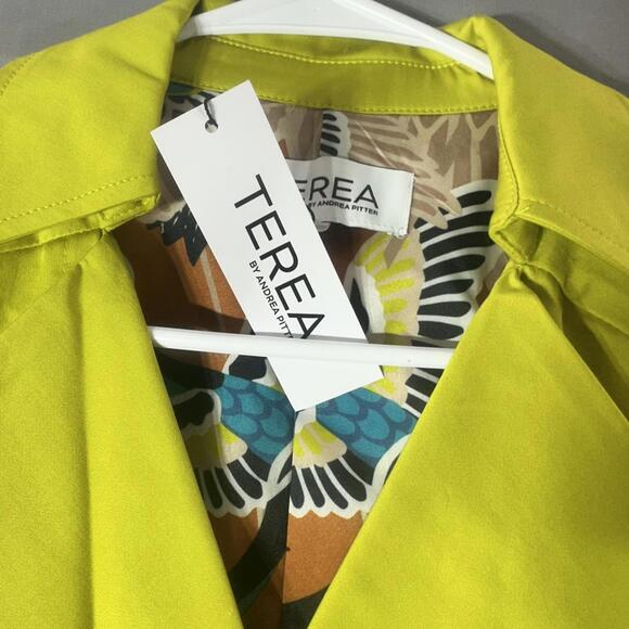 NWT Terea Women's NIcolette Belted Trench Coat Citronelle Size Large‎ - Picture 9 of 13